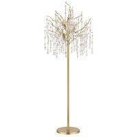 STEHLEUCHTE GLORIA 55/165 cm  - Klar/Goldfarben, KONVENTIONELL, Glas/Kunststoff (55/165cm) - Globo