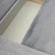 ECKSOFA Grau Cord  - Schwarz/Grau, KONVENTIONELL, Kunststoff/Textil (266/180cm) - Carryhome