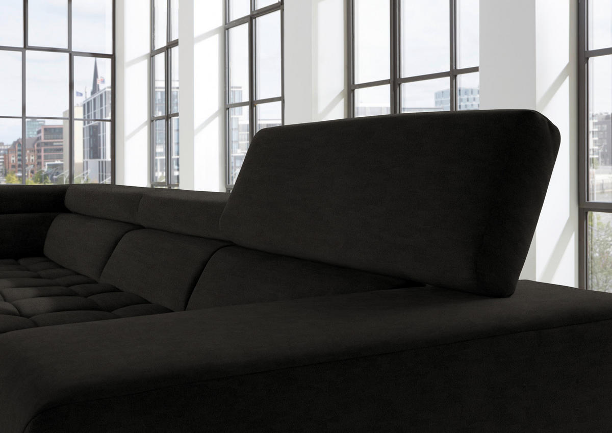 ECKSOFA  in Mikrofaser Olivgrün  326/222 cm  - Chromfarben/Olivgrün, Design, Textil/Metall (326/222cm) - Beldomo Speed
