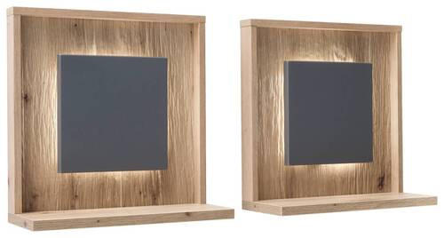 XXXL NÁSTENNÁ POLICA, sivá, farba duba, 45/45/18 cm