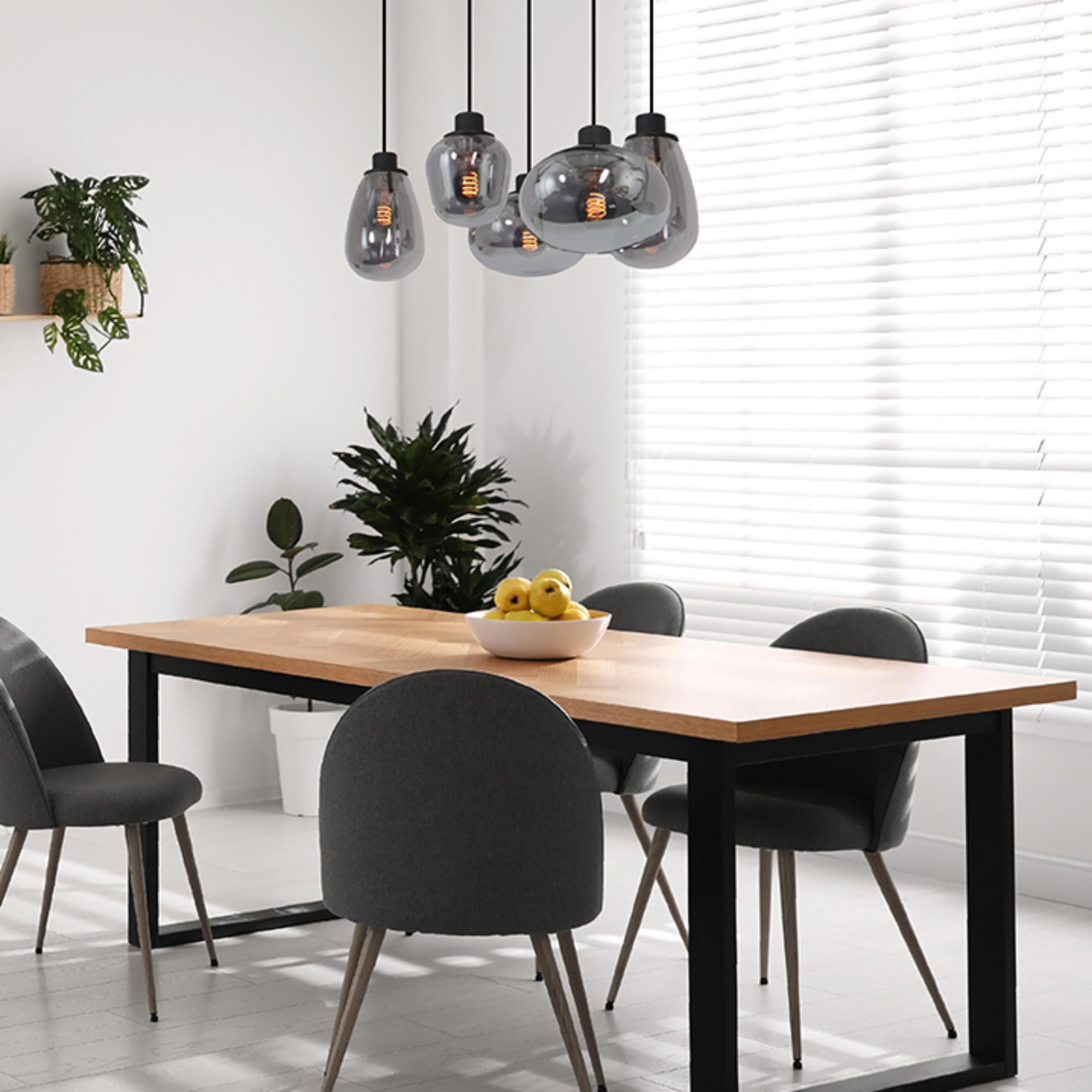 PENDELLEUCHTE 30/200/100 cm  - Schwarz, Trend, Glas/Metall (30/200/100cm)
