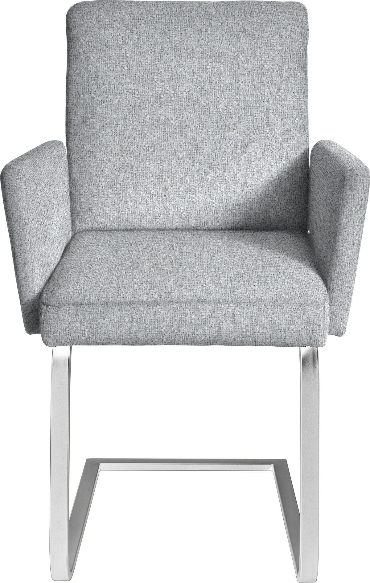 ARMLEHNSTUHL  in Stahl Chenille  - Chromfarben/Hellgrau, Design, Textil/Metall (56/92/60cm) - Dieter Knoll