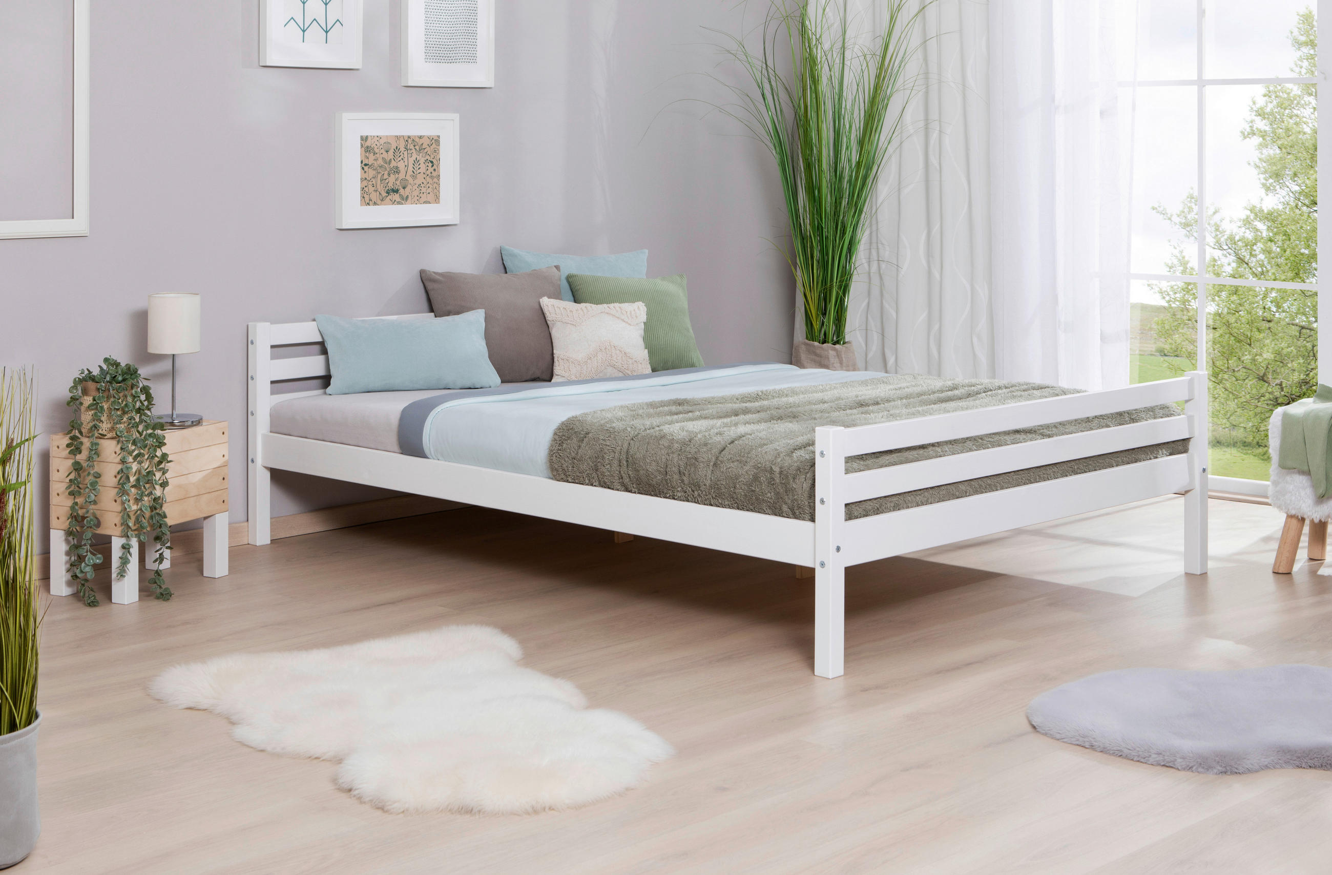 BETT 140/200 cm  in Weiß  - Weiß, KONVENTIONELL, Holz (140/200cm) - MID.YOU