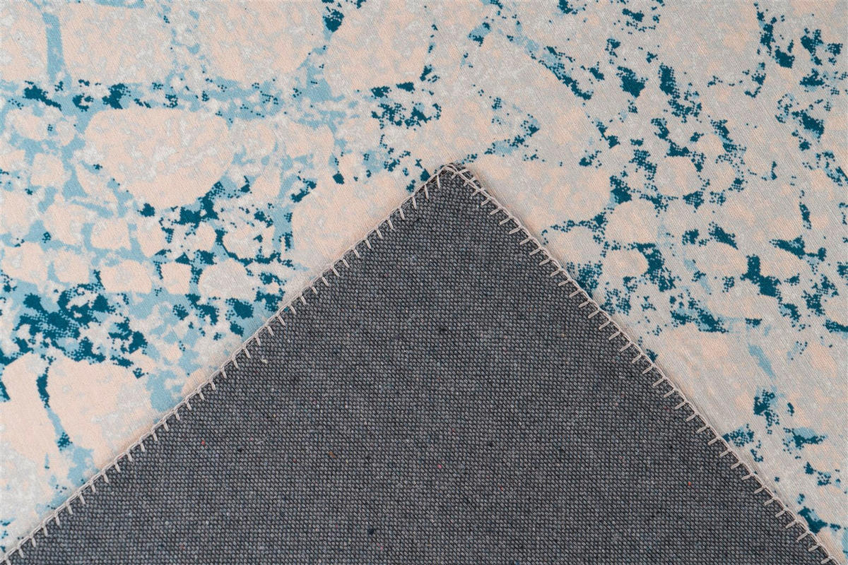 FLACHWEBETEPPICH 80/150 cm Galaxy 725 Creme / Blau Creme, Blau  - Blau/Creme, Basics, Textil (80/150cm) - Novel