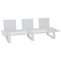 3-SITZER-BANK 225/75/75 cm Weiß  - Weiß, Design, Metall (225/75/75cm)