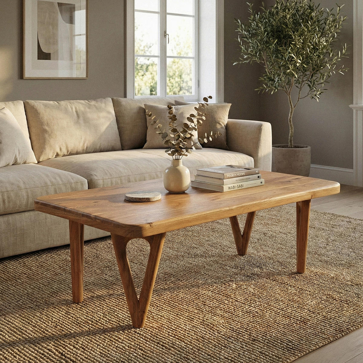 KONFERENČNÍ STOLEK, barvy akácie, dřevo, 120/60/40 cm - barvy akácie, Design, dřevo (120/60/40cm) - Livetastic