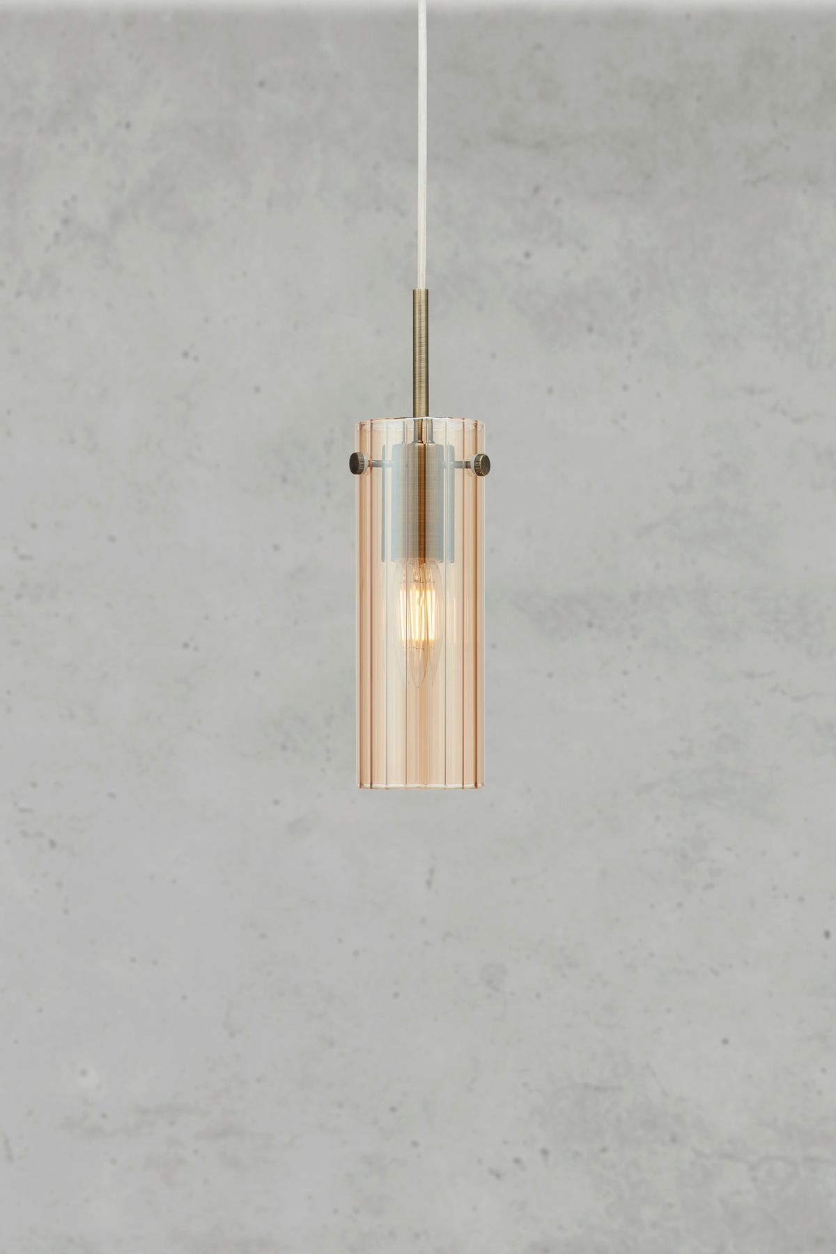 PENDELLEUCHTE Tiba 7/28,5 cm   - Messingfarben, Design, Glas (7/28,5cm) - Markslöjd