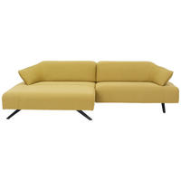 ECKSOFA in Struktur Currygelb  - Currygelb/Anthrazit, Design, Textil/Metall (165/276cm) - Himolla