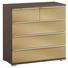 KOMMODE Dunkelbraun, Hellbraun - Hellbraun/Chromfarben, Design, Glas/Kunststoff (80/80/40cm) - Moderano KOMMODE Dunkelbraun, Hellbraun - Hellbraun/Chromfarben, Design, Glas/Kunststoff (80/80/40cm) - Moderano