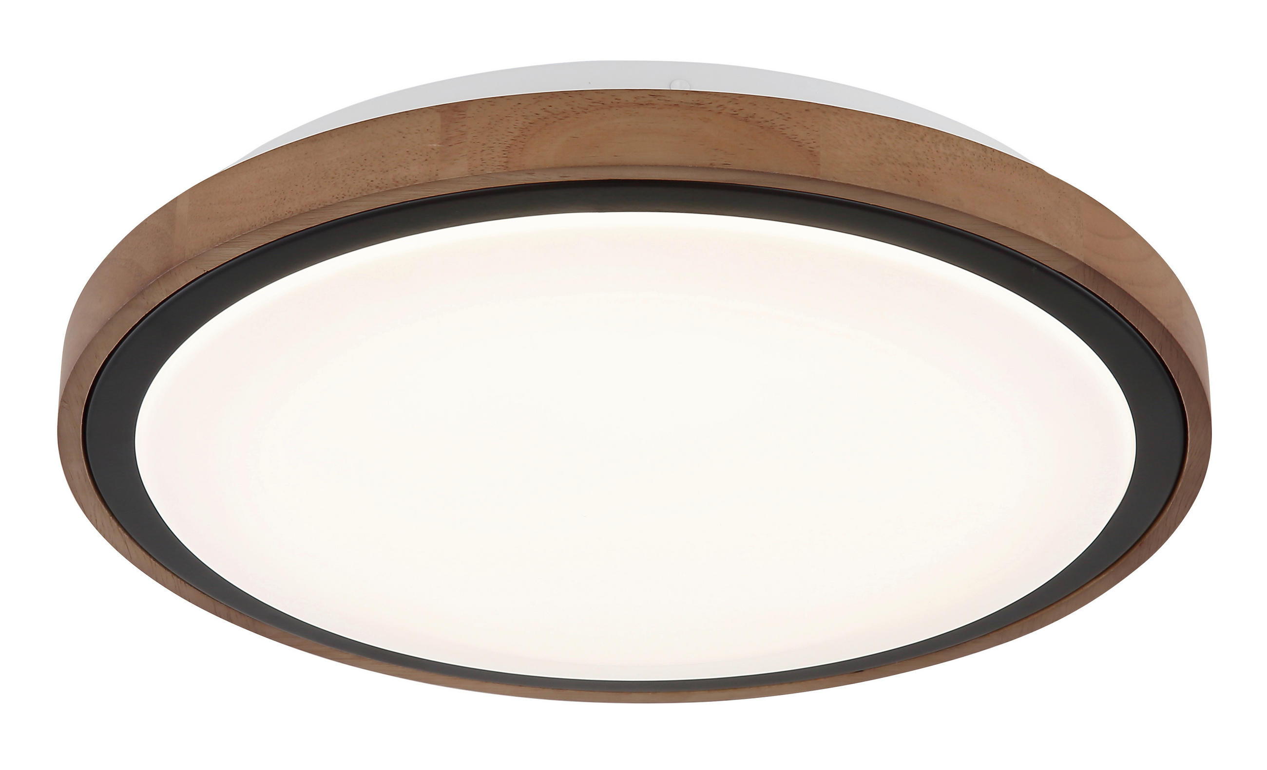 LED-DECKENLEUCHTE  38/9,5 cm    - Opal, Natur, Holz/Kunststoff (38/9,5cm) - Globo
