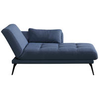 RÉCAMIERE Dunkelblau  - Schwarz/Dunkelblau, Konventionell, Textil/Metall (200/85/106cm) - Novel