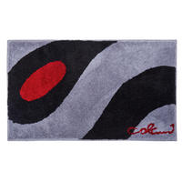 BADTEPPICH Colani 35 Grau, Schwarz 80/140 cm  - Schwarz/Grau, Basics, Kunststoff/Textil (80/140cm) - Grund