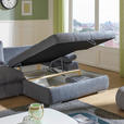 ECKSOFA in Flachgewebe Grau  294/173 cm  - Chromfarben/Weiß, Design, Kunststoff/Textil (294/173cm) - Carryhome