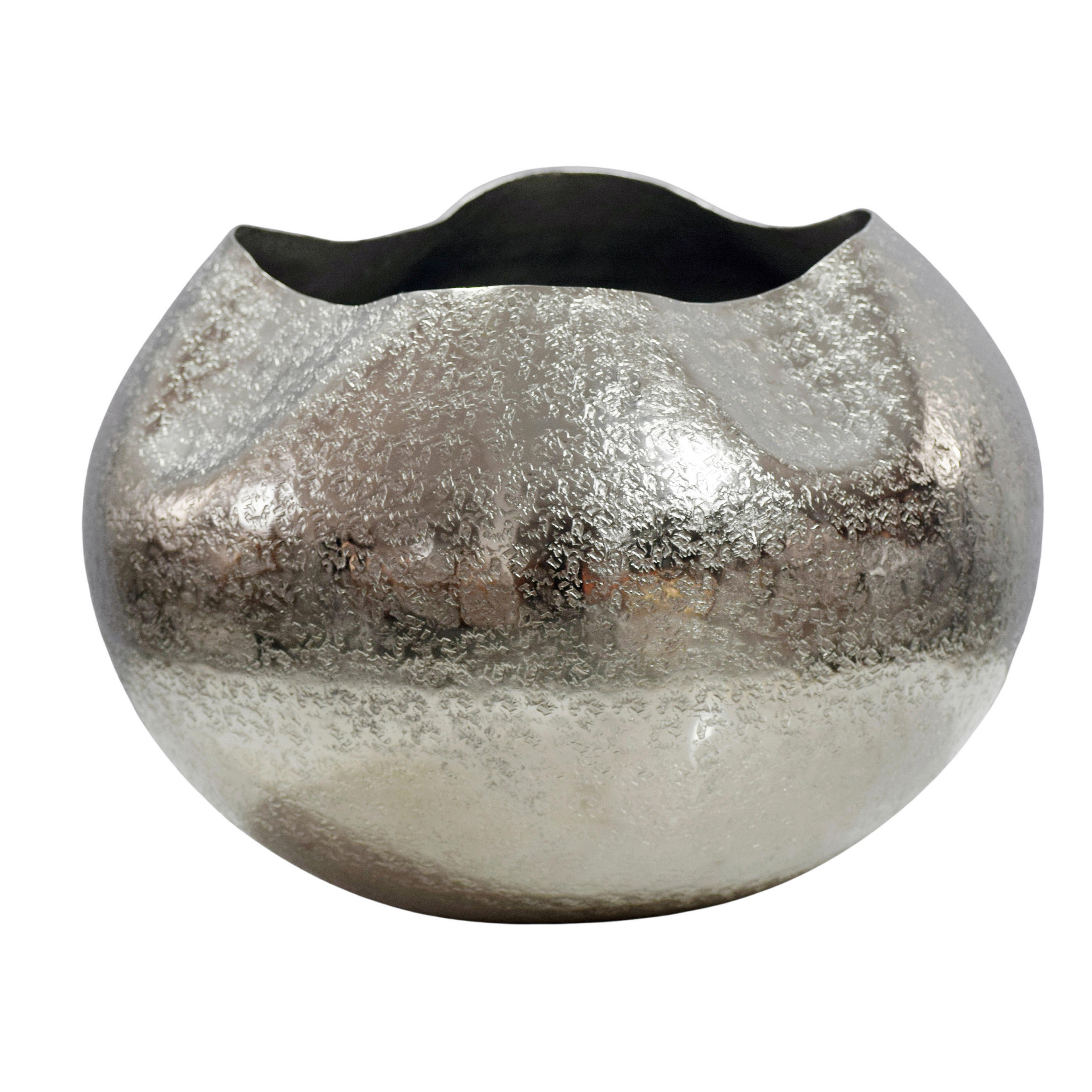 Vază 21 cm  - argintiu, Design, metal (30/30/21cm) - MID.YOU