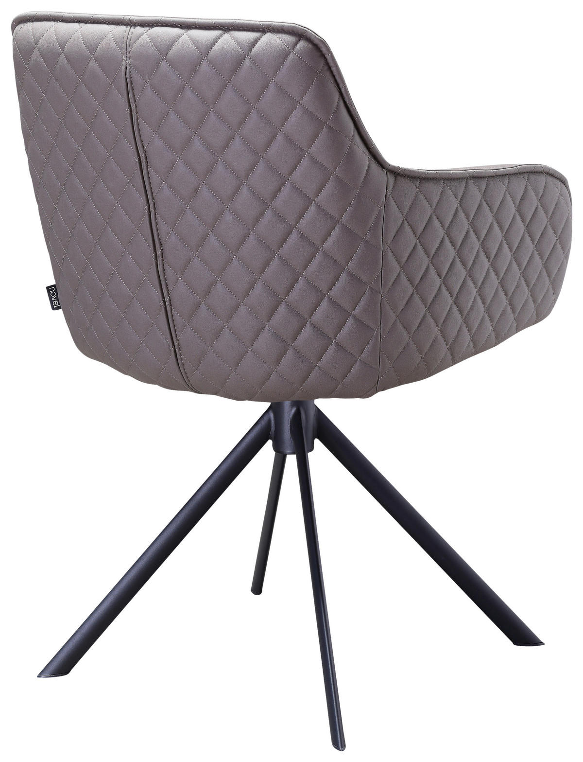 ARMLEHNSTUHL  in Eisen Mikrofaser  - Schwarz/Braun, Design, Textil/Metall (60,5/83,4/62,5cm) - Novel