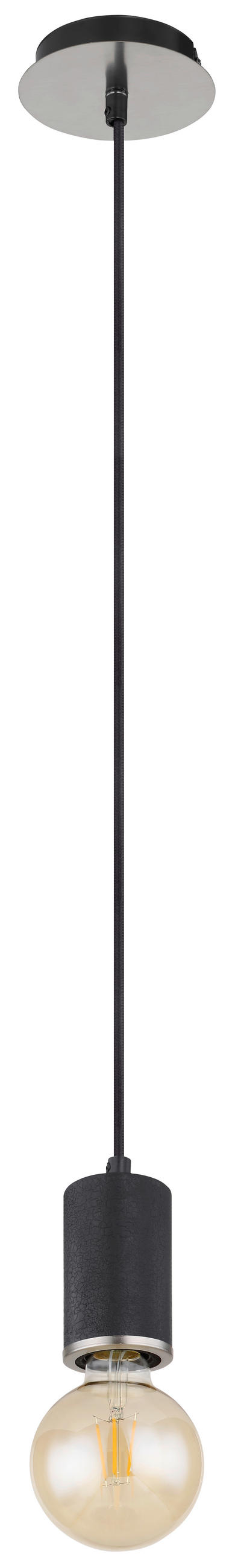 HÄNGELEUCHTE 12/160 cm   - Schwarz, Basics, Holz/Metall (12/160cm) - Globo