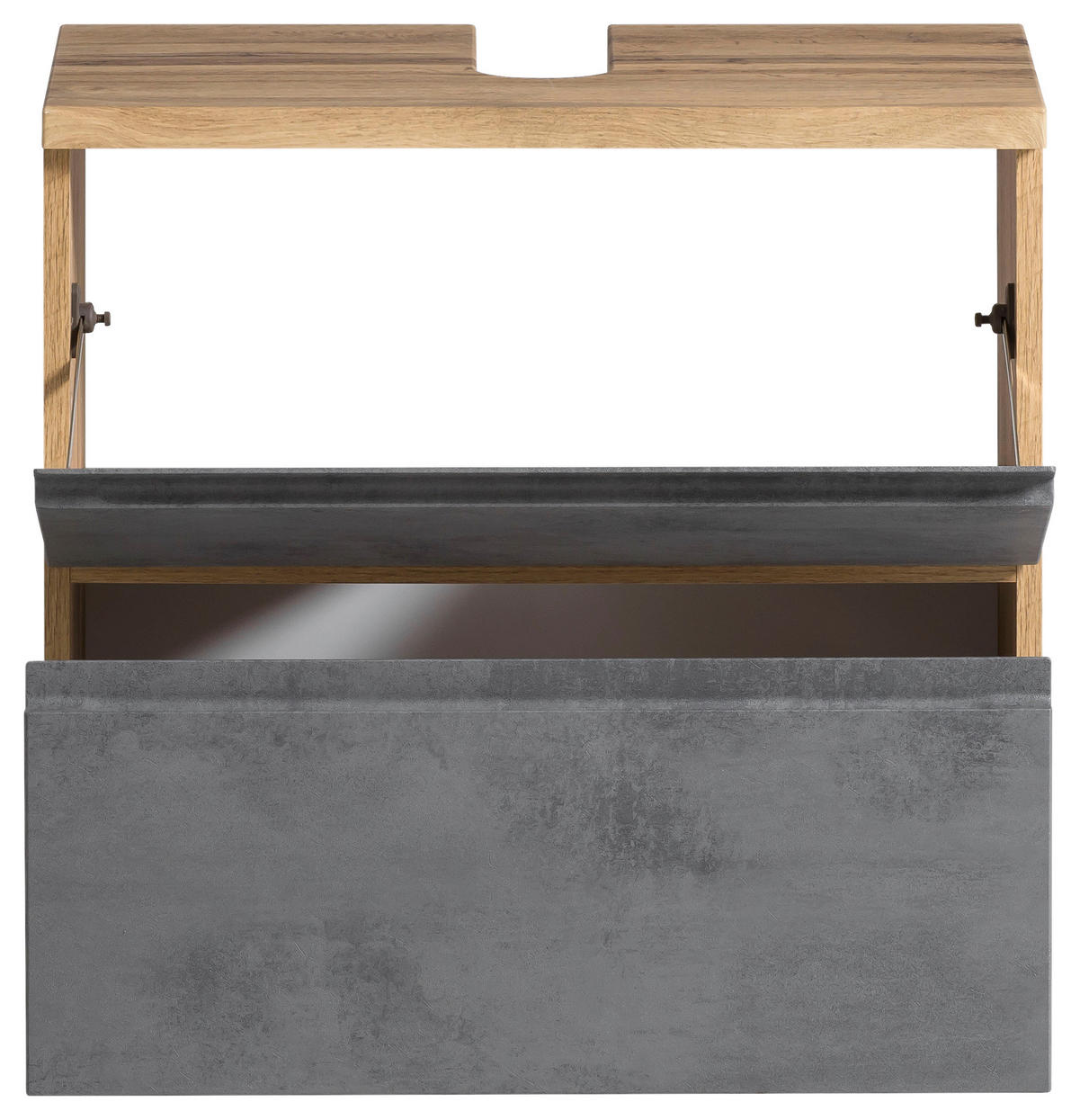 WASCHBECKENUNTERSCHRANK 60/56/35 cm  - Eiche Wotan/Hellgrau, MODERN, Holzwerkstoff (60/56/35cm) - Held