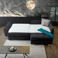 ECKSOFA in Webstoff Grau, Schwarz  - Chromfarben/Anthrazit, Design, Kunststoff/Textil (276/212cm) - Carryhome