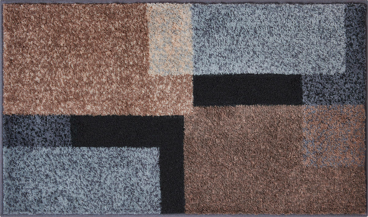 BADTEPPICH Taupe, Grau, Schwarz 70/120 cm  - Taupe/Schwarz, Basics, Kunststoff/Textil (70/120cm) - Grund