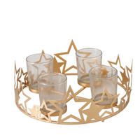TEELICHTHALTER - Goldfarben, Basics, Metall (24/24/7cm)