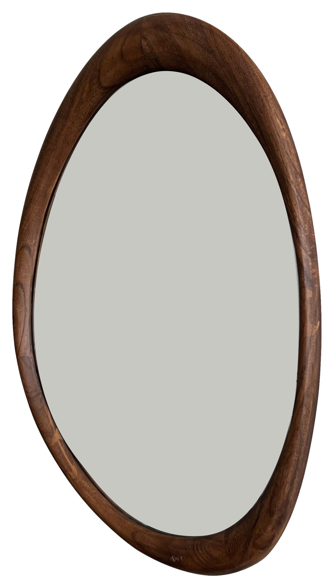WANDSPIEGEL 40/70/2,3 cm    in oval  - Naturfarben, Basics, Glas/Holz (40/70/2,3cm) - MID.YOU