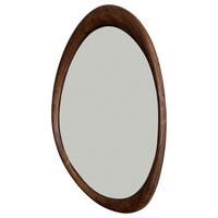 WANDSPIEGEL 40/70/2,3 cm    in oval  - Naturfarben, Basics, Glas/Holz (40/70/2,3cm) - MID.YOU