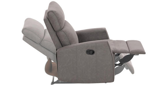 RELAXSESSEL Mikrofaser    - Schwarz/Grau, KONVENTIONELL, Kunststoff/Textil (73/105/93cm) - Xora