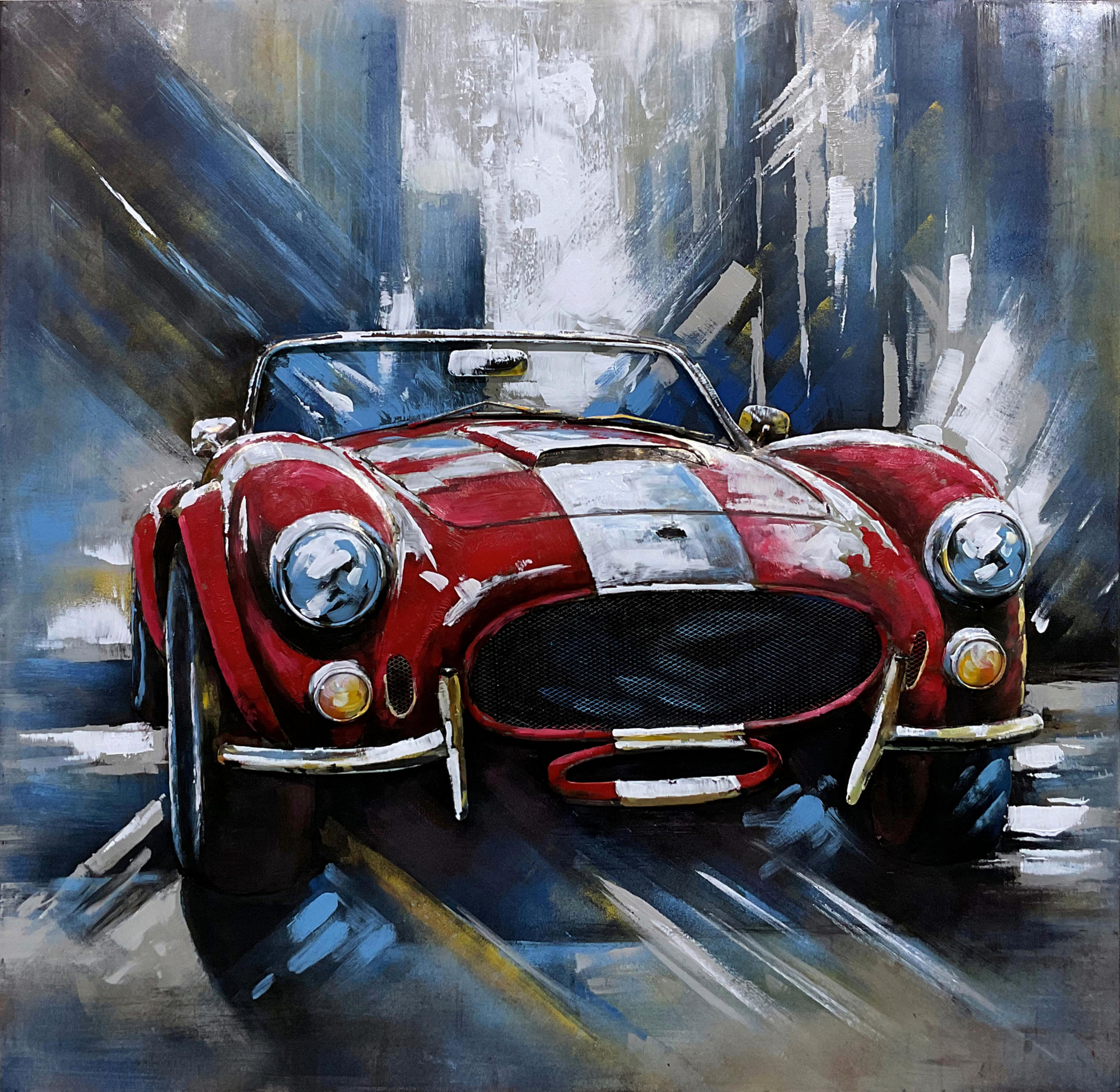 METALLBILD Städte 85/85 cm  - Multicolor, LIFESTYLE, Metall (85/85cm) - Monee