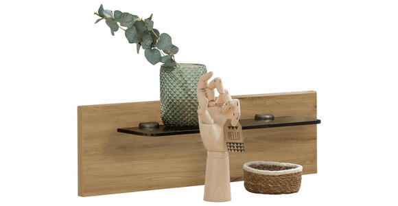 NACHTKOMMODENPANEEL 60/20/12 cm - Eiche Bianco, Design, Glas/Holzwerkstoff (60/20/12cm) - Novel