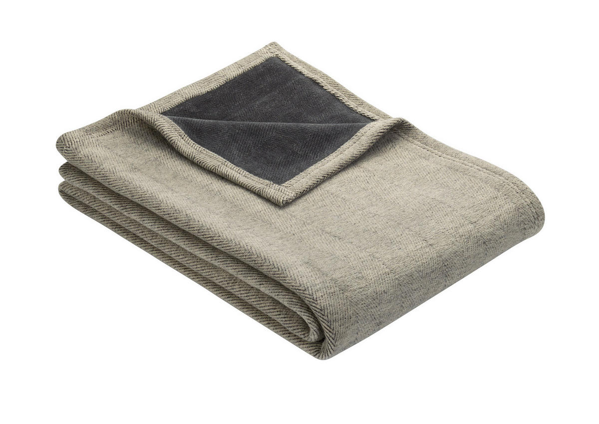 PLÉD 150/200 cm  - natúr/szürke, Konventionell, textil (150/200cm) - Dieter Knoll