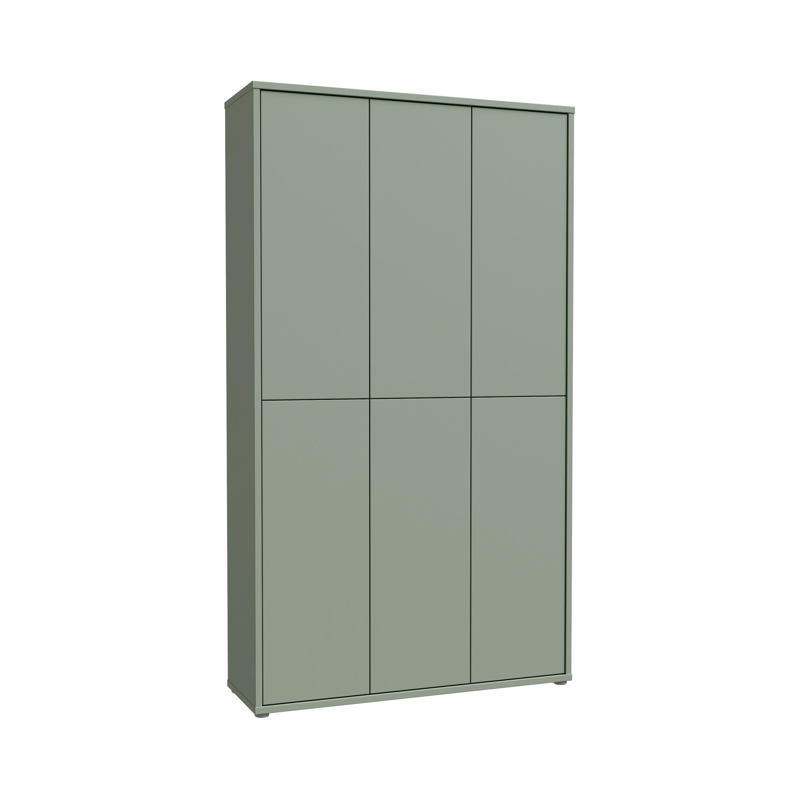 OMARA ZA ČEVLJE žajbljevo zelena - siva/žajbljevo zelena, Basics, umetna masa/leseni material (110/192/35cm) - MID.YOU