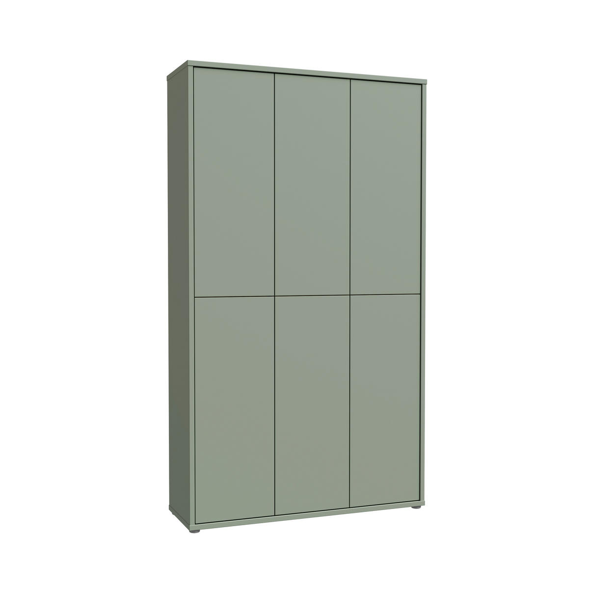 OMARA ZA ČEVLJE žajbljevo zelena - siva/žajbljevo zelena, Basics, umetna masa/leseni material (110/192/35cm) - MID.YOU