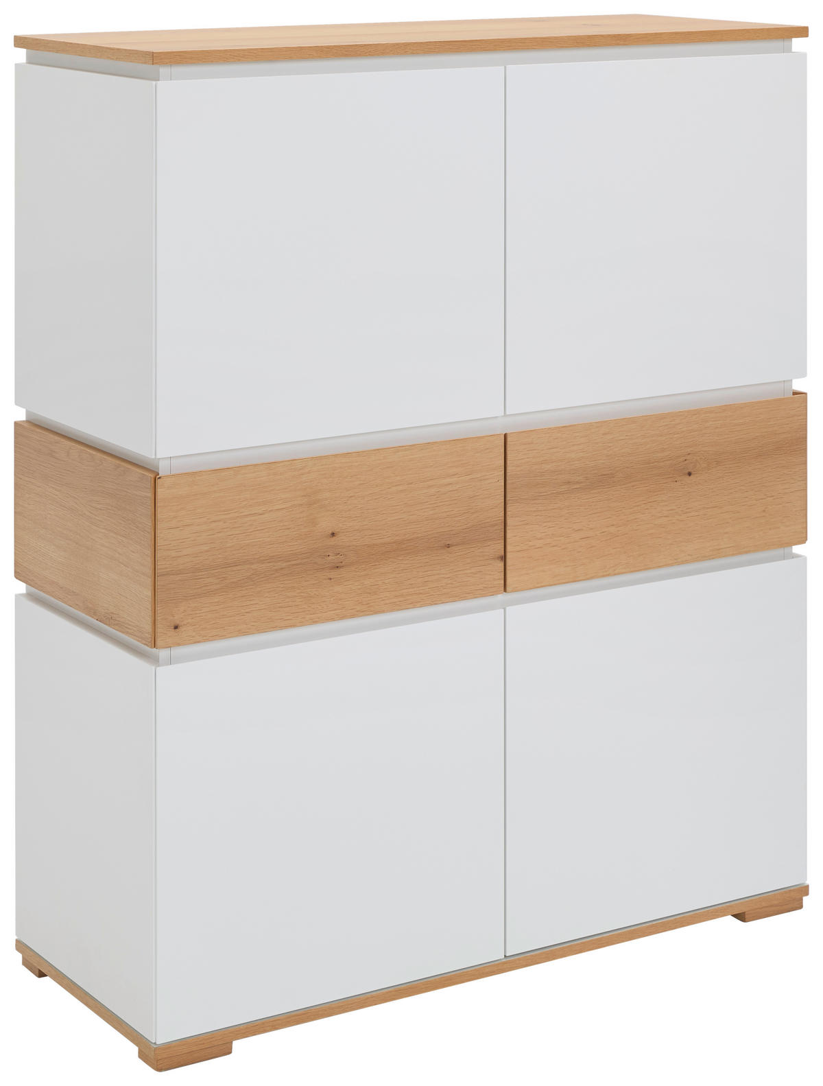 HIGHBOARD  in 100/120/40 cm  - Eichefarben/Weiß, KONVENTIONELL, Holz/Holzwerkstoff (100/120/40cm) - Novel