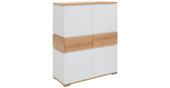 HIGHBOARD  in 100/120/40 cm  - Eichefarben/Weiß, KONVENTIONELL, Holz/Holzwerkstoff (100/120/40cm) - Novel