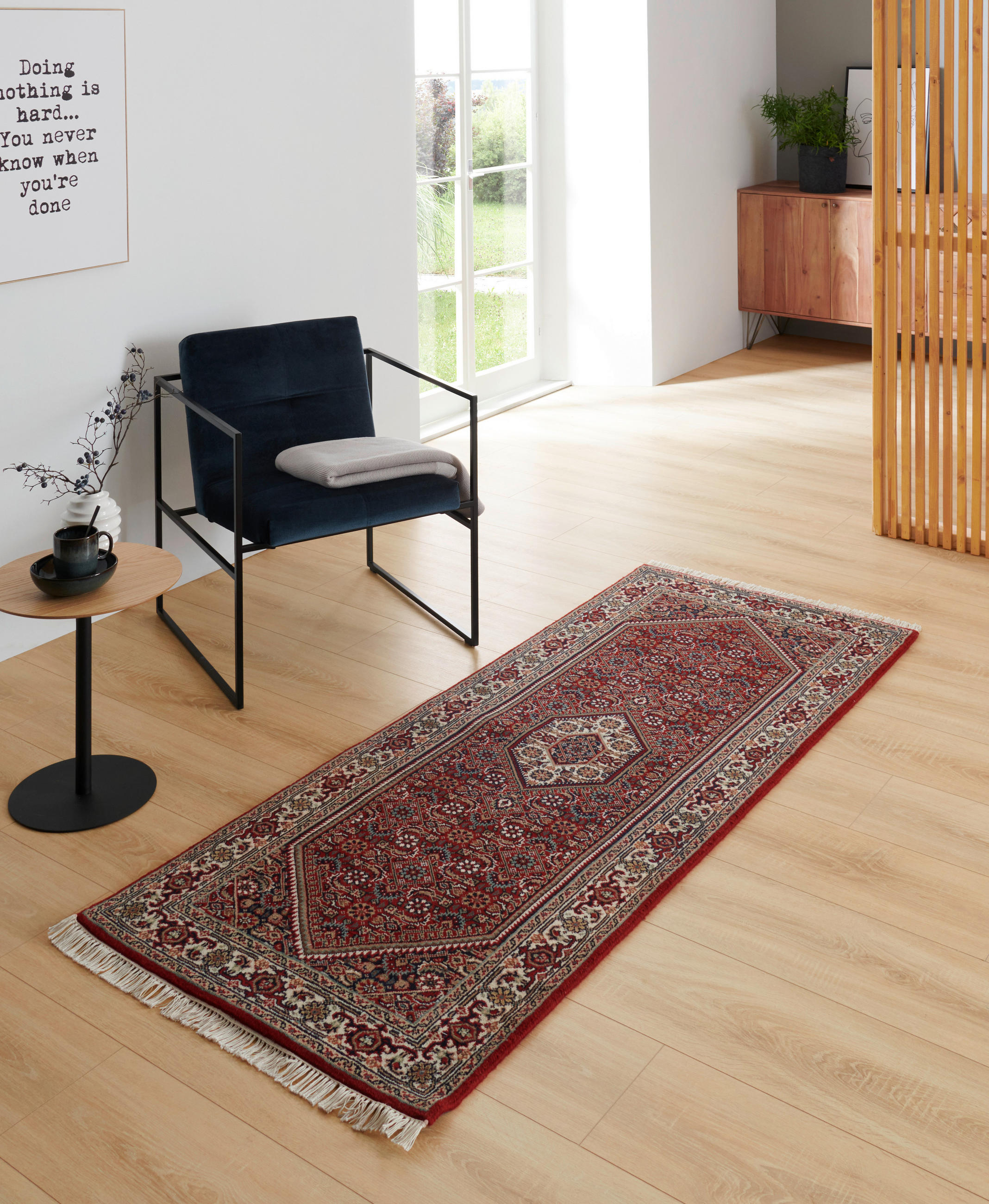 ORIENTÁLNÍ KOBEREC, 80/200 cm, krémová, červená - krémová/červená, Lifestyle, textil (80/200cm) - Cazaris
