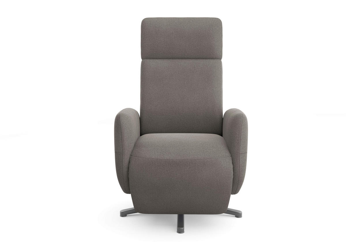 RELAXSESSEL Flachgewebe    - Schwarz/Graphitfarben, KONVENTIONELL, Textil/Metall (71/110/82cm) - Sit & More