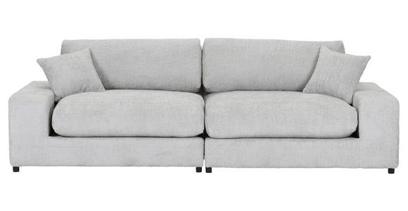 MEGASOFA Struktur, Bouclé Greige  - Greige/Schwarz, MODERN, Kunststoff/Textil (270/76/125cm) - Landscape