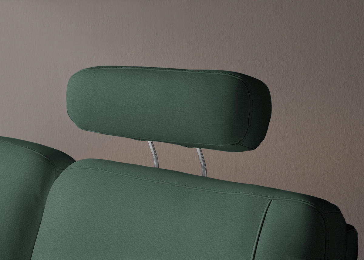 WOHNLANDSCHAFT Echtleder Opal  - Opal/Alufarben, Konventionell, Leder/Metall (239/329/165cm) - Beldomo Premium