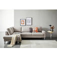 ECKSOFA Hellgrau Flachgewebe  - Chromfarben/Hellgrau, Design, Textil/Metall (200/276cm) - Hom`in