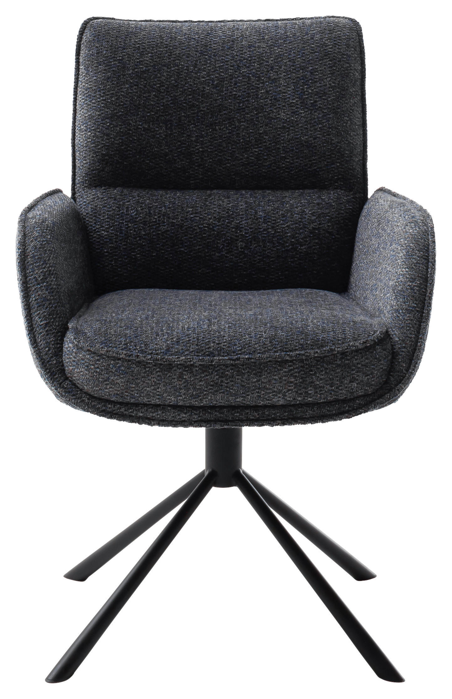 ARMLEHNSTUHL  in Stahl Webstoff  - Anthrazit/Schwarz, Design, Textil/Metall (62/92/65cm) - Novel