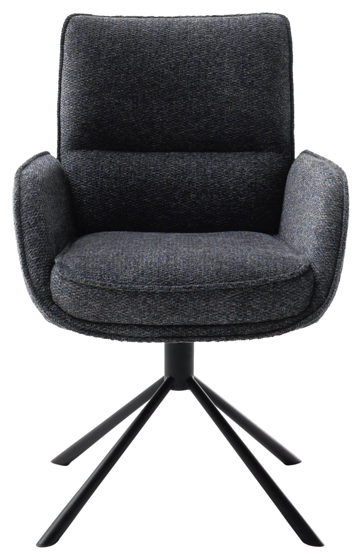ARMLEHNSTUHL  in Stahl Webstoff  - Anthrazit/Schwarz, Design, Textil/Metall (62/92/65cm) - Novel