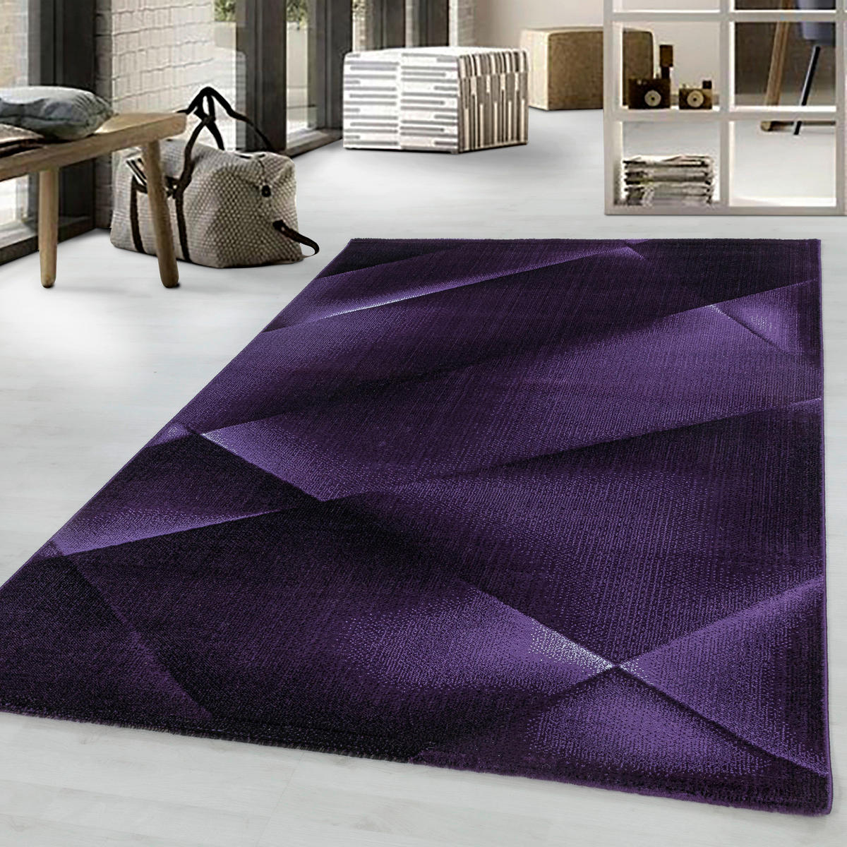 LÄUFER 80/250 cm COSTA 3527 LILA  - Lila, Design, Textil (80/250cm)