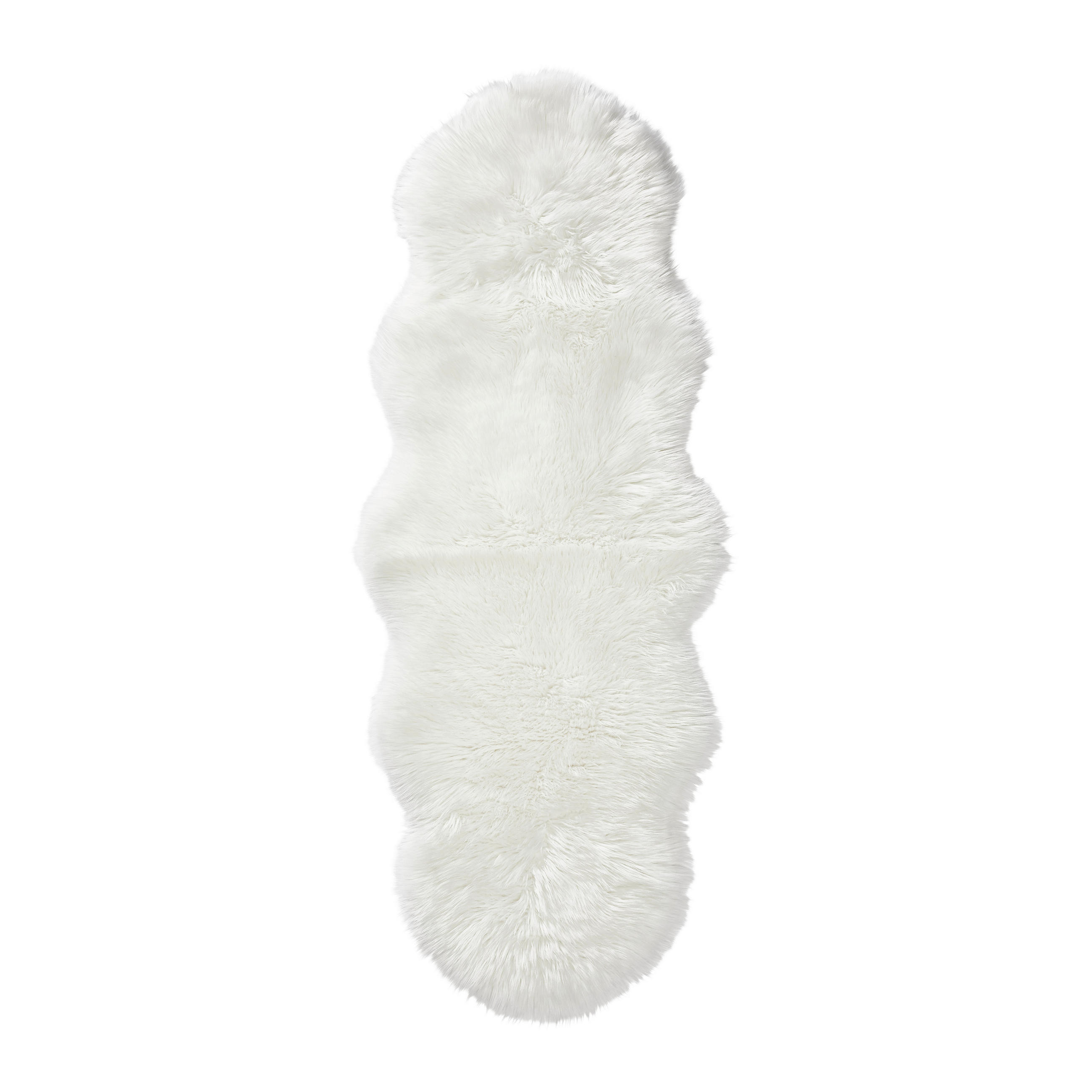 UMĚLÁ KOŽEŠINA, 60/180 cm, bílá - bílá, Konvenční, kožešina/plast (60/180cm) - Novel
