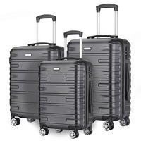 REISEKOFFERSET Schwarz 3-teilig  - Schwarz, Basics, Kunststoff/Textil - Novel