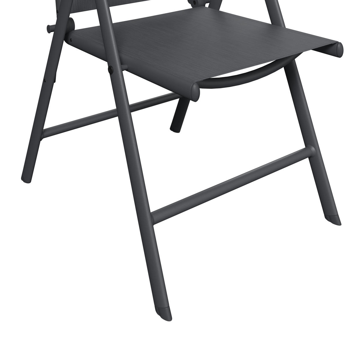 GARTENSESSEL Aluminium Anthrazit  - Anthrazit, MODERN, Textil/Metall (54/107/66cm) - Ambia Garden