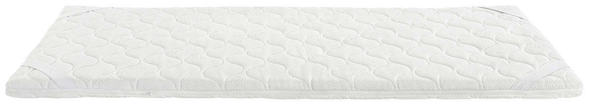 VRCHNÍ MATRACE, 90/200 cm - bílá, Basics, textil (90/200cm) - Novel