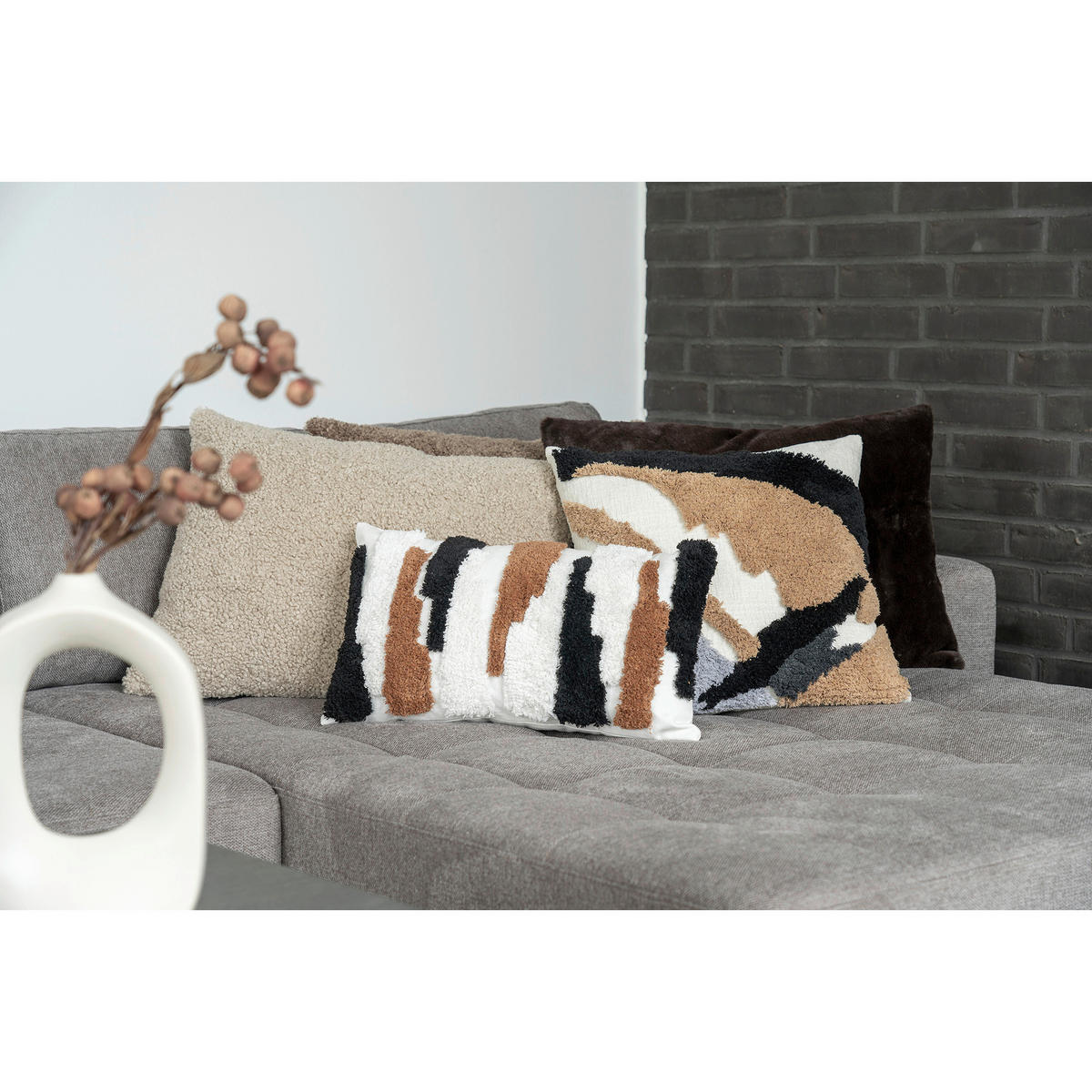 PRYDNADSKUDDE   45/60 cm   - beige, Basics, textil (45/60cm)