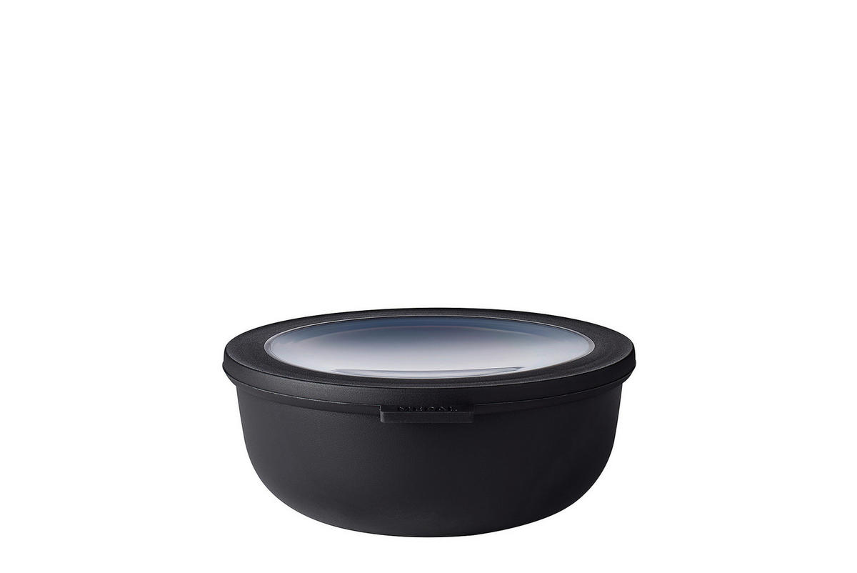 VORRATSDOSE CIRQULA 1.25 L  - Klar/Schwarz, KONVENTIONELL, Kunststoff (20,2/19,2/7,8cm) - Mepal