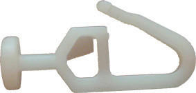 KVAČICA ZA ZAVJESE bijela   - bijela, Basics, plastika (0,7/2,6/0,9cm)