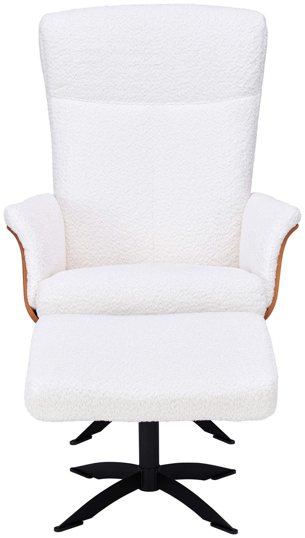 RELAXSESSEL in Holz, Textil Creme  - Creme/Schwarz, Design, Holz/Textil (71/104/77cm) - Welnova